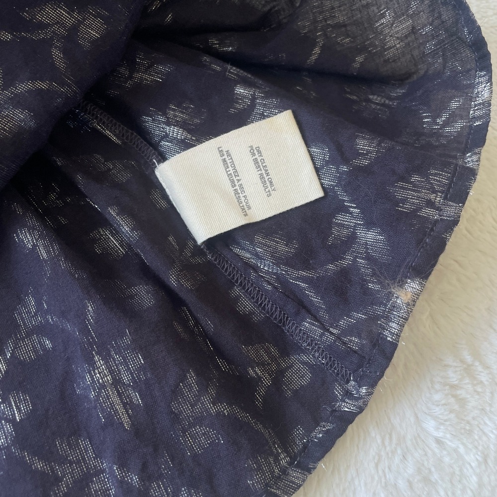 NWT Free People New Romantics Night Comb Metallic Navy Silver Mini Dress Size XS - Picture 8 of 10